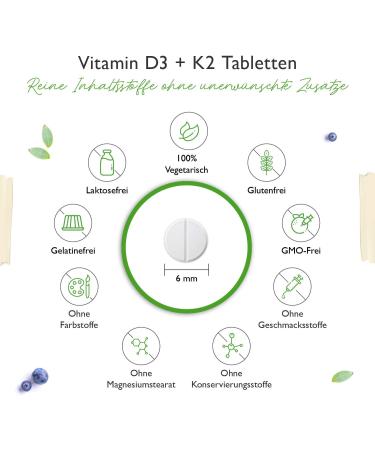 Buy High-Dose Vitamin D3 10 000 IU + K2 200 MCg MK7 - 100 Vegetarian Tablets | Premium Quality Lab Tested Fast International Shipping - Buy Online on GoSupps.com