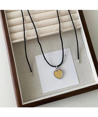 Oralgos Minimalist Heart Choker Necklace for Women | Adjustable Aesthetic Grunge Collarbone Chain Jewelry - Buy Online on GoSupps.com