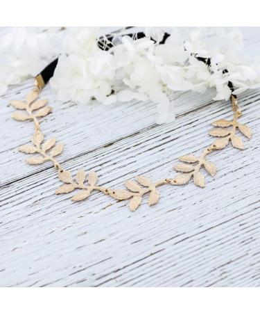 Jovono Boho Head Chain - Gold Leaf Hair Accessories & Headband for Women | International Shipping Available - Buy Online on GoSupps.com