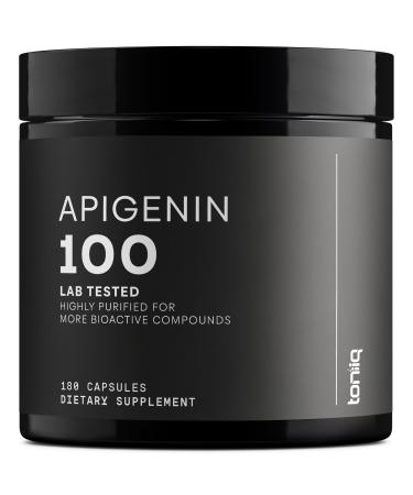 Toniiq Ultra High Strength Apigenin - 100mg Concentrated Formula - 98%+ Highly Purified - 180 Vegetarian Capsules
