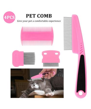 Buy Cobee Dog Flea & Lice Comb Set - 5 Piece Pet Care Kit with Tear Stain Remover & Fine Tooth Tools (4 Pink Combs) | International Shipping Available - Buy Online on GoSupps.com