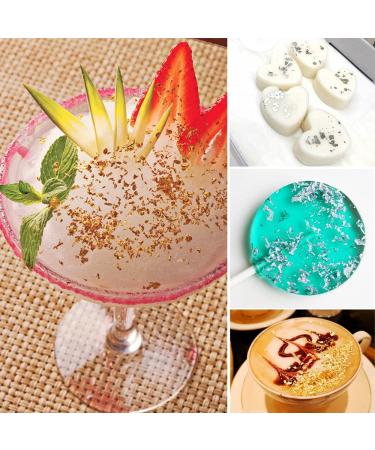 50mg 24K Edible Gold Flakes for Cake Decorating & Food | Cooking, Dark Chocolate, Candy, Lip Gloss | Edible Gold Numbers - Buy Online on GoSupps.com