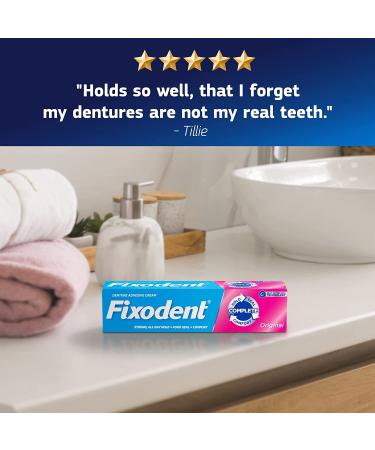 Fixodent Original Secure Denture Adhesive Cream 2.4oz (Pack of 5) - For Full & Partial Denture Wearers - Buy Online on GoSupps.com
