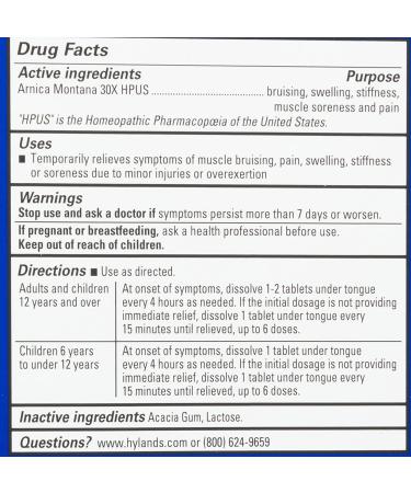 Bundle of Hyland's Muscle Therapy Gel Relief of Pain Swelling Bruising Soreness and Stiffness 2.5 Oz and Arnica Montana 30x Tablets Relief of Bruises Swelling and Muscle Soreness 50 Count - Buy Online on GoSupps.com
