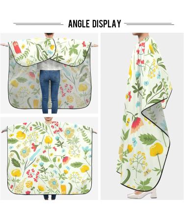 Waterproof Barber Cape - Summer Flower & Cheetah Pattern Unisex Hair Cutting Bib for Men | International Shipping - Buy Online on GoSupps.com