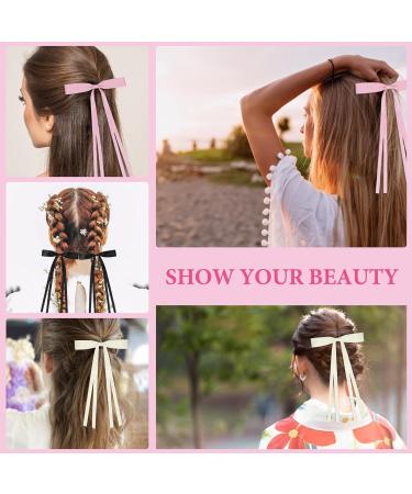 Acwoo 90s Bowknot Hair Clips - Soft Satin Sponge French Band Hairpins for Parties & Christmas | International Shipping - Buy Online on GoSupps.com