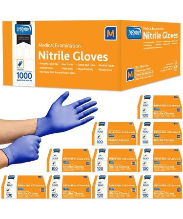 Inspire Nitrile Exam Gloves - Cobalt Blue, Latex-Free, Small | Pack of 1000 - Buy Online on GoSupps.com