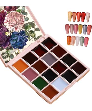 Nail Gel Palette - 16 vibrant and vibrant colours for natural and elegant nail designs - Buy Online on GoSupps.com