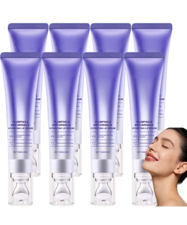 XUSHAOLUN Hydrating lip serum for plumping and anti-wrinkle results plumping lip oil serum for fuller lips brighter shinier more voluminous lips nourishing. (8 pieces)