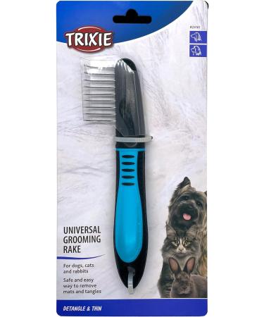 Trixie De-Matting Dog Comb With Bent Teeth 18 cm Black/Turquoise - Buy Online on GoSupps.com