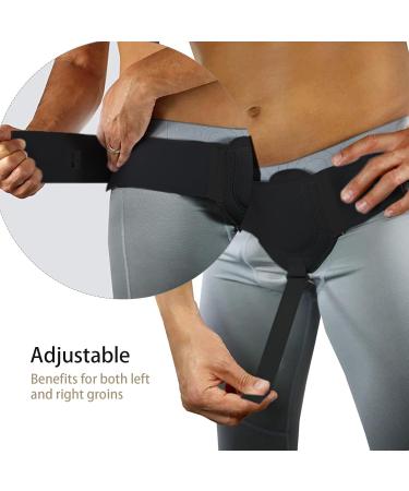 Nogsay Inguinal Hernia Belts for Men & Women | Adjustable & Flexible Pain Relief for Inguinal Hernia | Black - Buy Online on GoSupps.com