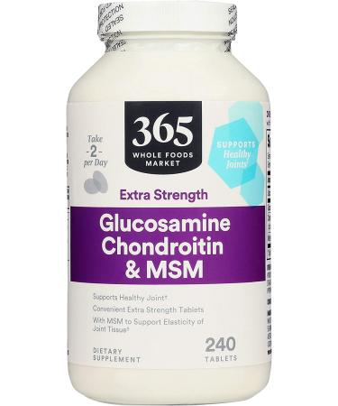 365 by Whole Foods Market, Glucosamine Chondroitin X Strength MSM, 240 Tablets