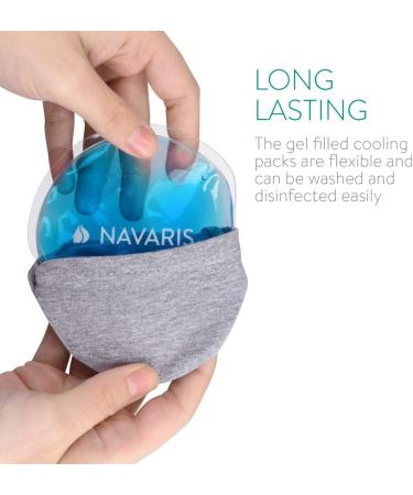 Navaris Reusable Gel Compress Set - 10 Cooling & Heating Pads with Cotton Covers for Eyes - Ideal for Pain Relief & Comfort - Buy Online on GoSupps.com