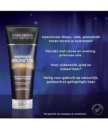 John Frieda Midnight Brunette Moisturizing Conditioner for Brunette Hair 250ml - Buy Online on GoSupps.com