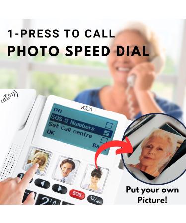 VOCA Big Button Phone for Elderly | CP140 4G Amplified Wireless Telephone with SOS Wristband - Buy Online on GoSupps.com
