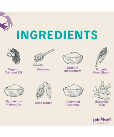 Stinkbug Naturals Organic Aluminum Free Deodorant Stick - Vanilla Mint & Coconut Oil - Paraben Free Sensitive Skin - Pack of 2 (2.1 oz each - Buy Online on GoSupps.com