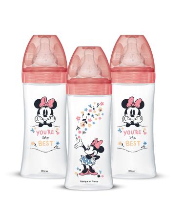Dodie Set of 3 Initiation+ Anti-Colic Bottles Minnie 330 ml +6 Months Round Teat Flow 3