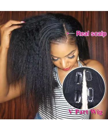 UNICE Kinky Straight V-Part Human Hair Wig - No Leave Out, Glueless & Beginner Friendly - Buy Online on GoSupps.com