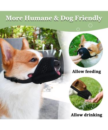Breathable Dog Muzzle for XXS to XXL - Adjustable Muzzle for Chihuahua Beagle Golden Retriever - Prevent Biting & Chewing Allows Eating & Drinking - Black XXL - Buy Online on GoSupps.com