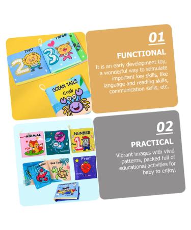 Abaodam 6-Piece Early Education Fabric Books for Kids - Portable Vegetable Recognition Learning Toys - Interactive Children's Educational Books - Buy Online on GoSupps.com