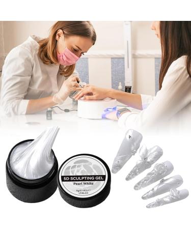 Nail Sculpting Gel - Pearl White 3D Gel for Nail Sculpting Non-Stick Manicure Products for Smooth Decorations - - Buy Online on GoSupps.com