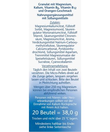 Double Heart Magnesium 400 + Potassium - Support Muscle Function & Electrolyte Balance - 20 Portions Micro Pellets (2-Pack) - Buy Online on GoSupps.com