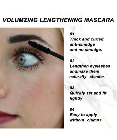  KOSLEOW Waterproof Black Mascara - Volume Mascara with False Lash Effect Extreme Lengthening Clump-Free Hypoallergenic Formula for Sensitive Skin - 10ml - Buy Online on GoSupps.com