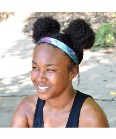 Sweaty Bands Women's Non-Slip Velvet-Lined Headband - Galaxy Print | Workout Hairband - Buy Online on GoSupps.com