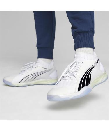 PUMA Men's Eliminate Nitro SQD Handball Shoes - 42 EU White Black Concrete Gray | International Shipping Available - Buy Online on GoSupps.com