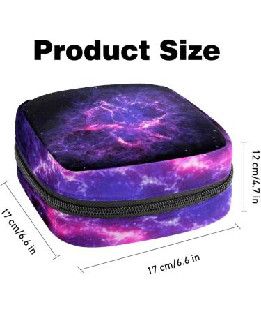 Menstruation Pad Bag with Zipper | Women's Tampon Collection Bag | Stylish Space & Galaxy Design - Buy Online on GoSupps.com