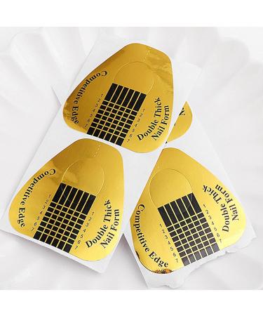 Nail Forms | Horseshoe Shaped Nail Extension Stickers with Numbers Marked | Nail Tape for Professional Use Nail Shaper for Nail Art DIY Nail Extension Tips Horseshoe Paper Holders 100 Pieces - Buy Online on GoSupps.com