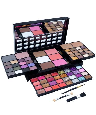 All in One Makeup Kit for Women Full Kit, 74 Colors Professional Makeup Gift Set, Include 36 Eyeshadow, 16 Lip Gloss, 12 Glitter Cream, 4 Concealer, 3 Blusher, 2 Highlight and Contour, 1 Bronzer