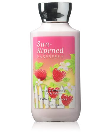 Bath & Body Works Sun-ripened Raspberry Shea & Vitamin E Body Lotion  8 Ounce Sun-ripened Raspberry 8 Fl Oz (Pack of 1)