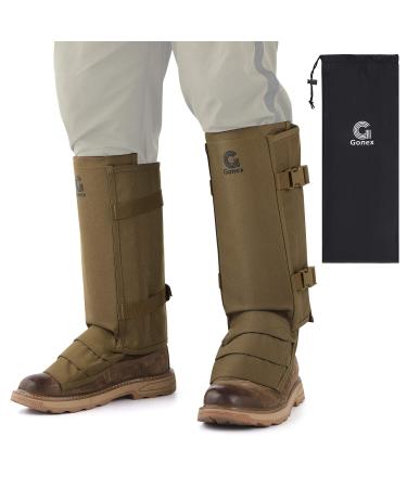 Gonex Snake Gaiters, Waterproof Snake Guards, Snake Bite Protection for Lower Legs, Snake Proof Gaiters Fit for Men & Women, Adjustable Size