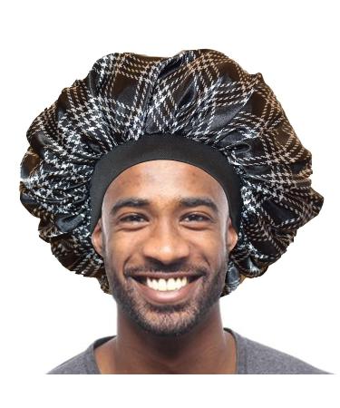 Queen Silk Bonnet for Sleeping | Wide Elastic Band | Reversible Double Layer | Large Size for Women's Curly Hair | Red Lips Pattern - Buy Online on GoSupps.com