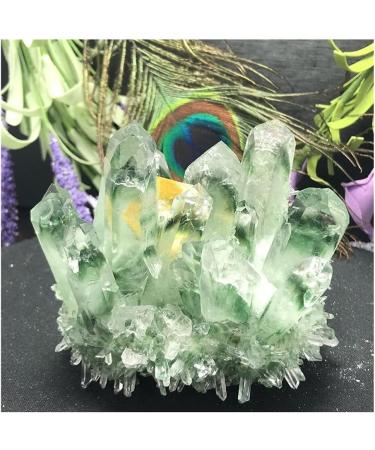 for Natural Green Ghost Phantom Quartz Crystal Cluster Rock Stones and Crystals Specimen Home DecoGift Crystal Cluster (Color : 950-1000g) - Buy Online on GoSupps.com
