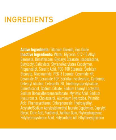 CeraVe 100% Mineral Sunscreen SPF 30 for Sensitive Skin with Hyaluronic Acid, Niacinamide, and Ceramides - 2.5 fl oz - Buy Online on GoSupps.com