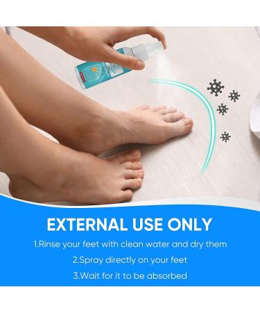Natural Athlete's Foot Treatment Spray for Feet Itch, Sweat, Peeling & Blisters - Buy Online on GoSupps.com