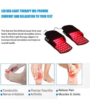 LXT PANDA 1 Pair Red Light Therapy Slipper LED Infrared Light Therapy Device with 850nm 660nm for Foot Pain Relief Foot Nerve Feet - Buy Online on GoSupps.com