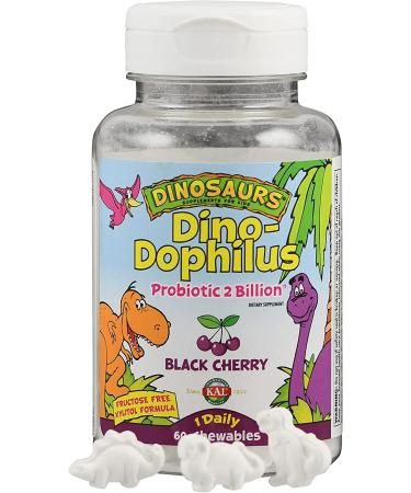 KAL Dinosaurs Dino-Dophilus Black Cherry â€“ 60 Chewable Probiotics for Kids - Buy Online on GoSupps.com