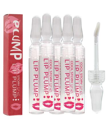 3qbeauty Plumping Lipstick Serum, Plumping Lip Gloss, Plumping Lip Serum Reduces Fine Lines Lip Mask, Plumping Lipstick Serum for Lips (5pcs)