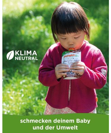 Organic Baby Food Puree - Pumpkin Pear Apple Plum Oats & Cinnamon | 32 Recyclable Squeeze Pouches (100g Each) | 8+ Months - Buy Online on GoSupps.com