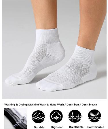 CS CELERSPORT Women's Running Ankle Socks - 6 Pack, White, Medium Size - Buy Online on GoSupps.com