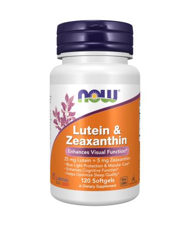 Now Supplements Lutein & Zeaxanthin with 25 mg Lutein and 5 mg Zeaxanthin 120 Softgels