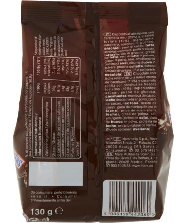  Mars Snickers Snickers Miniatures 130g Milk Chocolate Filled with Boxes and Roasted Peanuts - Buy Online on GoSupps.com