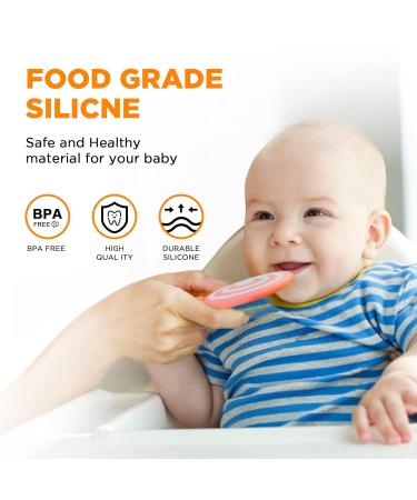 Silicone Baby Teething Toys 2Pack for 0-12 Months | Non-Toxic Teether for Babies - Buy Online on GoSupps.com