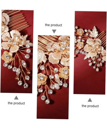 DOITOOL 1pc Comb Pearl Hair Pin Bridal Headdress Prom Hair Accessories Bridal Hair Barrette Bridal Hair Clip Headwear Decor Tiara Retro Rhinestone Headwear The Flowers Decorate Bride Alloy - Buy Online on GoSupps.com