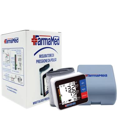 Farmamed Digital Portable Wrist Blood Pressure Monitor - 180 Memory 2 Users Large LCD Includes Carrying Bag - International Shipping Available - Buy Online on GoSupps.com