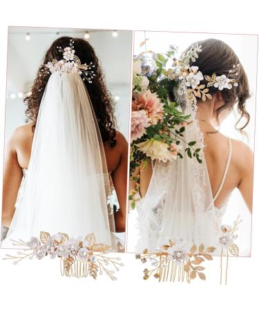 MERRYHAPY 1 Set Comb Set Bride Headdress Wedding Hair Comb Bridal Hair Side Comb Wedding Hair Accessory Hair Side Combs Wedding Hair Pin Decorative Hair Combs Flower Bridal Combs Pearl White - Buy Online on GoSupps.com