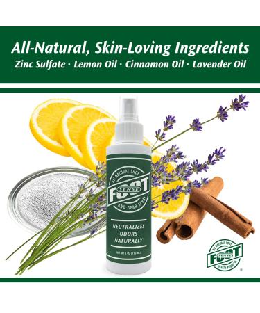 Foot Sense Natural Shoe Deodorizer & Foot Spray - Odor Eliminator for Shoes & Feet - Long-Lasting Smelly Feet Neutralizer - USA-Made (5 Oz. 2 Pack) - Buy Online on GoSupps.com